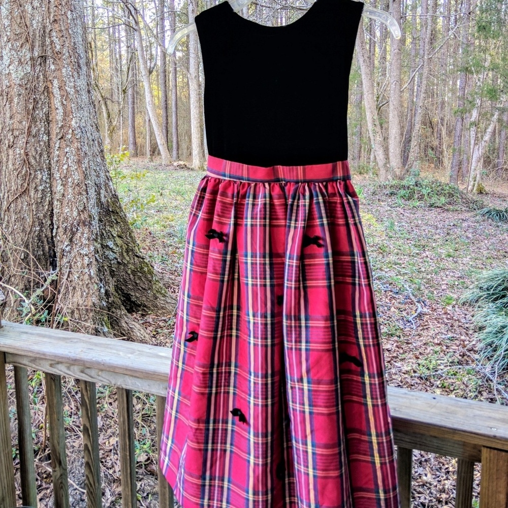 Charter Club Girls Red&Black Plaid Sz12 Dress
